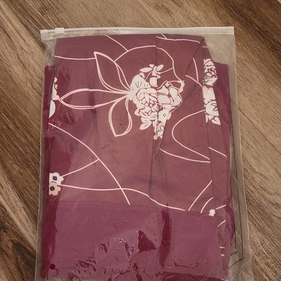 Moyabo Floral Turtleneck Ribbed Knit Long Sleeve Slim Fit S - Picture 3 of 10